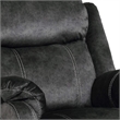 Global Furniture USA Microfiber Recliner Sofa with DDT & Drawer in Gray