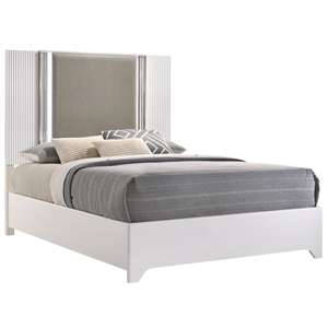 aspen white queen size bed