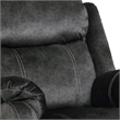 Global Furniture USA Domino Fabric Gray Reclining Loveseat w/ Console and Drawer