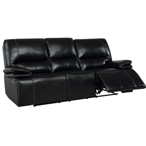 power reclining sofa black