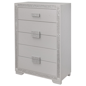global furniture usa chalice silver glitter accent chest