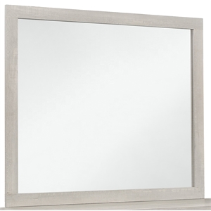 global furniture usa linwood white rustic mirror