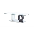 Global Furniture USA T1628C Transitional White Glass Top Coffee Table
