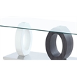 Global Furniture USA T1628C Transitional White Glass Top Coffee Table