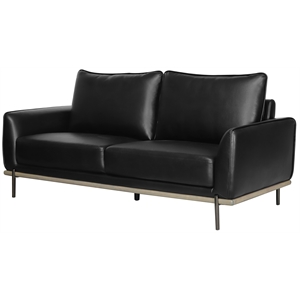 global furniture usa blanche black leather gel sofa