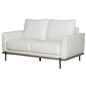 global furniture usa blanche white leather gel loveseat