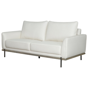 global furniture usa blanche white leather gel sofa