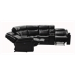 Global Furniture USA UM02 Blanche Faux Leather Black Sectional W/ LED Lighting