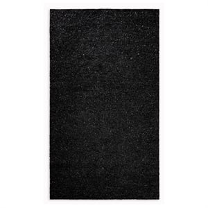 global furniture usa victoria ashley solid dark black/silver 5x7 rug