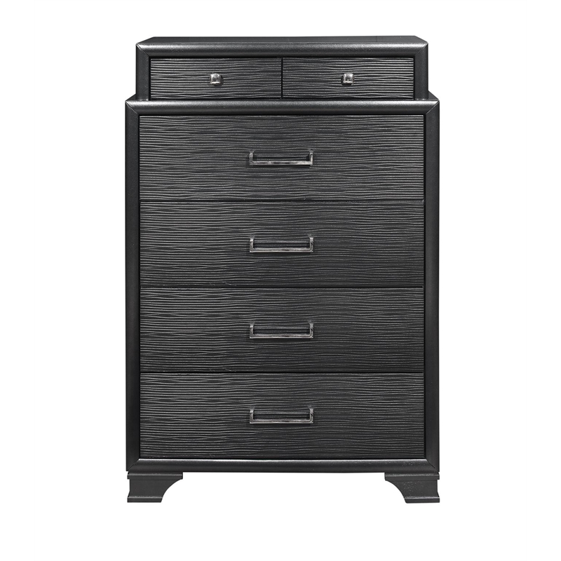 Global Furniture USA Jordyn Contemporary Wood Gray 6-Drawer Chest