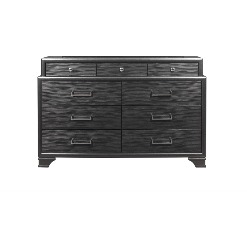 Global Furniture USA Jordyn Contemporary Wood Gray 9-Drawer Dresser