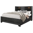 Global Furniture USA Jordyn Contemporary Wood Gray King Storage Bed