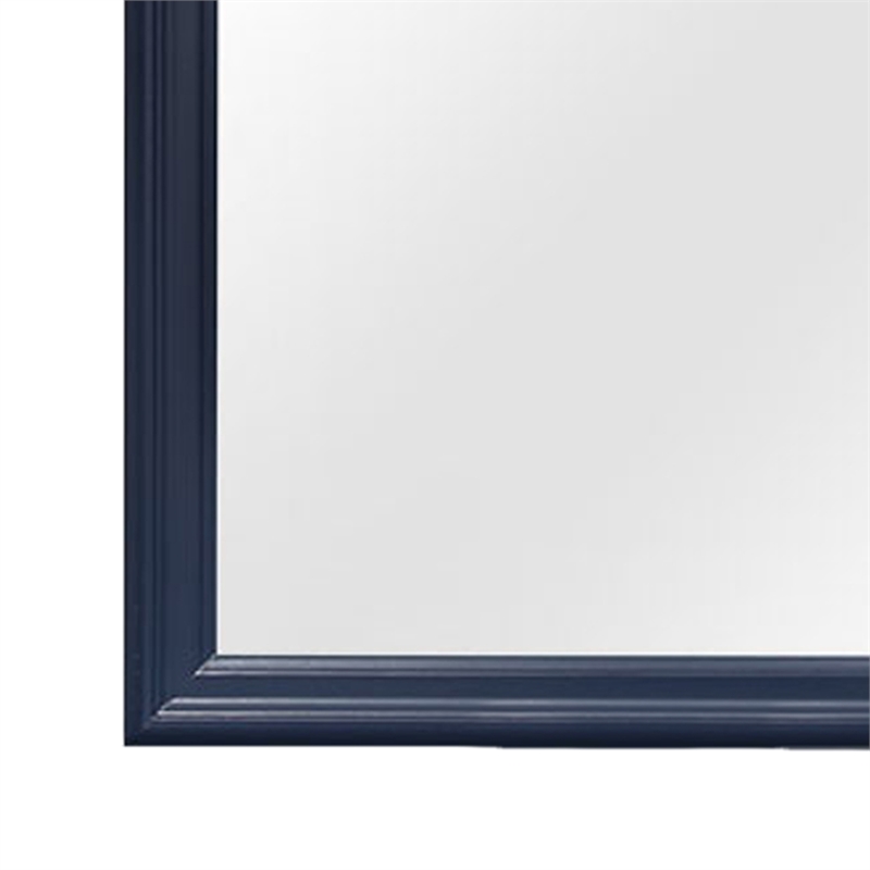 Global Furniture USA Charlie Wood Frame Mirror in Blue Finish
