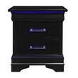 Global Furniture USA Charlie Blue Wood 2-Drawer Nightstand with Acrylic Handles