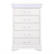 Global Furniture USA Charlie Traditional/Modern White Wood Chest with LED