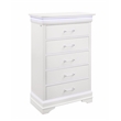 Global Furniture USA Charlie Traditional/Modern White Wood Chest with LED