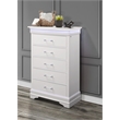 Global Furniture USA Charlie Traditional/Modern White Wood Chest with LED