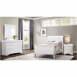 Global Furniture USA Charlie Traditional/Modern White Wood Dresser with LED