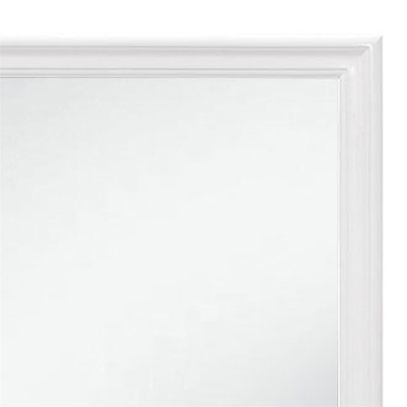 Global Furniture USA Charlie Traditional/Modern White Wood Mirror