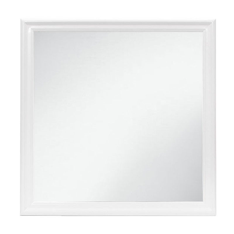 Global Furniture USA Charlie Traditional/Modern White Wood Mirror