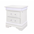 Global Furniture USA Charlie Traditional/Modern White Wood Nightstand with LED