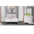 Global Furniture USA Charlie Traditional/Modern White Wood Queen Bed with LED