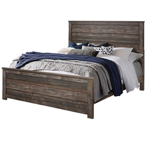 global furniture usa harlow rustic brown queen bed