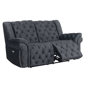 global furniture usa evelyn power recline granite loveseat