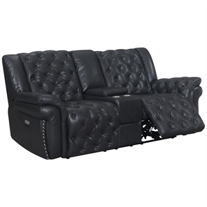global furniture usa evelyn charcoal power recline console loveseat