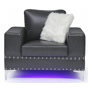 global furniture usa charcoal chair with led