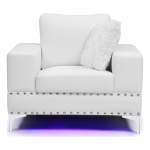 global furniture usa white chair with led