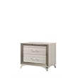 Global Furniture USA Zambrano Zebra White Wood Nightstand with Acrylic Handles