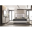 Global Furniture USA Zambrano Zebra White Wood Mirror With LED