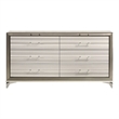 Global Furniture USA Zambrano Zebra White Wood 6-Drawer Dresser