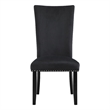 Global Furniture USA D03 Black Velvet Dining Chairs - Set of Two