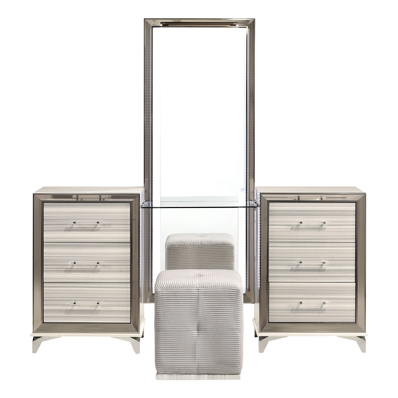 Global Furniture USA Zambrano White Vanity Set