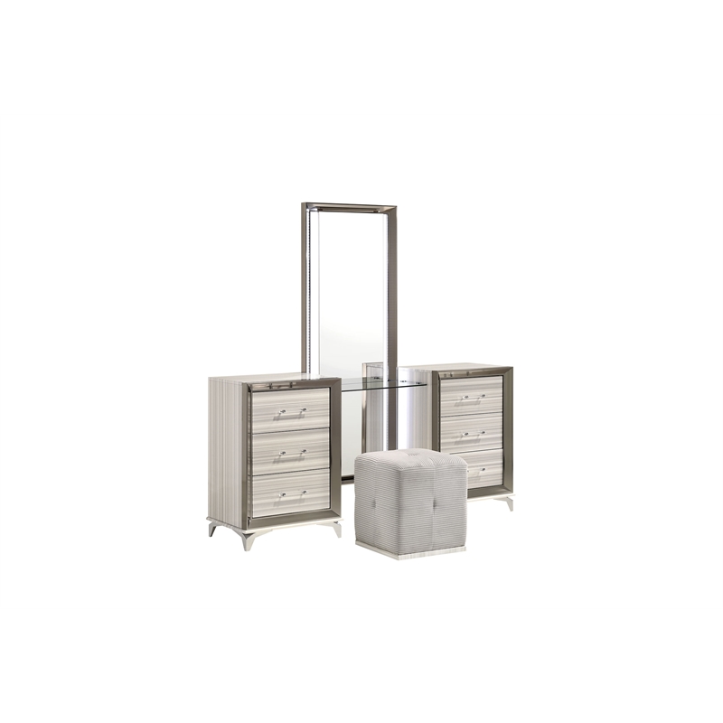 Global Furniture USA Zambrano White Vanity Set