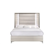 Global Furniture USA Zambrano Fabric Upholstered Queen Platform Bed LED - White