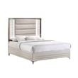 Global Furniture USA Zambrano Fabric Upholstered Queen Platform Bed LED - White