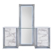 Global Furniture USA Ylime White High Gloss Marble Vanity Set with LED