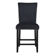 Global Furniture USA D04 Black Velvet Fabric Bar Stools - Set of Two