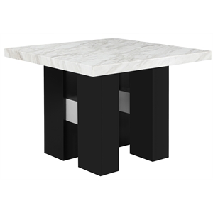 Global Furniture USA D04 Faux Marble Top Counter Height Bar Table in White/Black