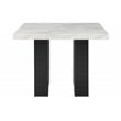 Global Furniture USA D04 Faux Marble Top Counter Height Bar Table in White/Black