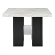 Global Furniture USA D04 Faux Marble Top Counter Height Bar Table in White/Black