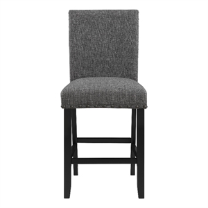 Global Furniture USA D1622 Gray Fabric Seat Bar Stools - Set of Two