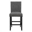 Global Furniture USA D1622 Gray Fabric Seat Bar Stools - Set of Two