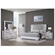 Global Furniture USA Ylime White High Gloss Marble Dresser With LED