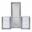 Global Furniture USA Ylime Smooth Engineered Wood White Vanity With LED