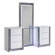 Global Furniture USA Ylime Smooth Engineered Wood White Vanity With LED