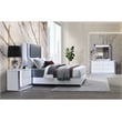 Global Furniture USA Ylime Smooth White Engineered Wood Queen Bed With LED